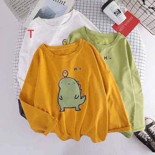 Áo thun dài tay khủng long hi -TR