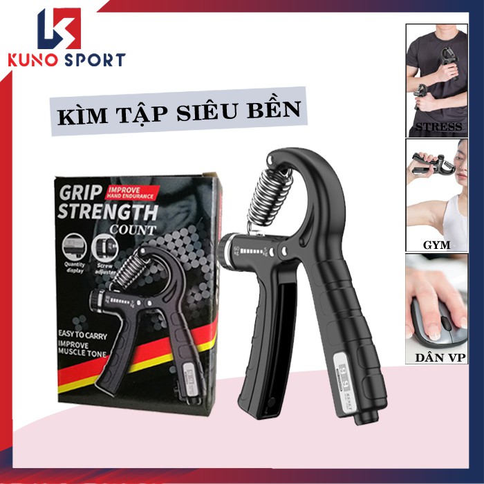 Kìm bóp tập tay chữ R KUNO SPORT chỉnh lực từ 5-60 kg