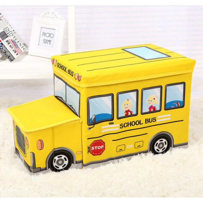 Hộp đựng đồ chơi cho bé thùng đựng đồ cho bé hình xe bus