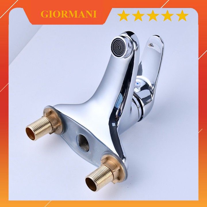 Vòi lavabo rửa mặt nóng lạnh hai lỗ cao cấp SNL44 tặng đôi dây cấp nước inox