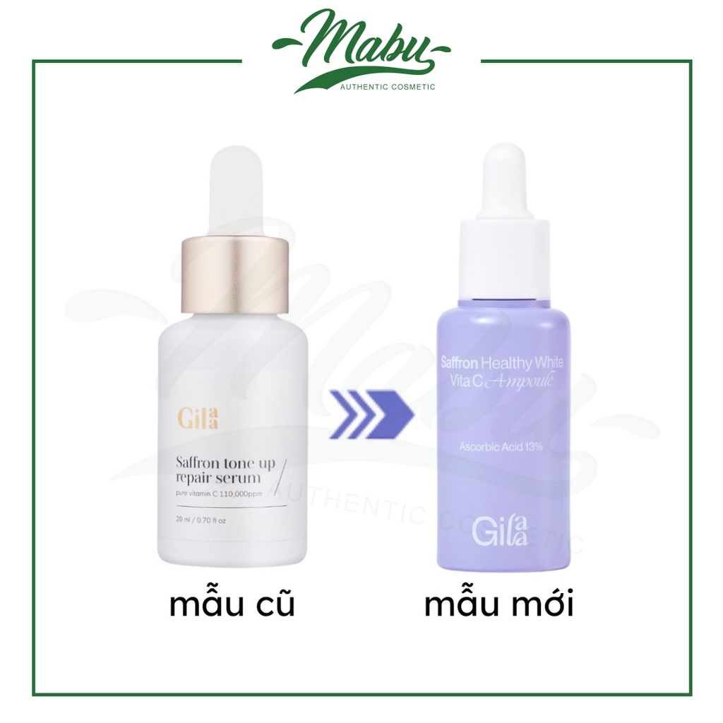 Tinh Chất Tươi Siêu Trắng Mờ Sạm Gilaa Saffron White Serum