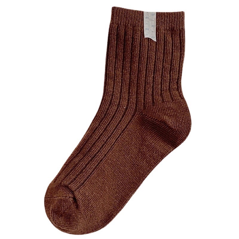 Set 5 Đôi Tất Trơn Vintage Cho Bé Trai Bé Gái