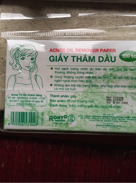 Giấy thấm dầu acnes 50 - 100 tờ hoặc Film thấm dầu 50 tờ | BigBuy360 - bigbuy360.vn