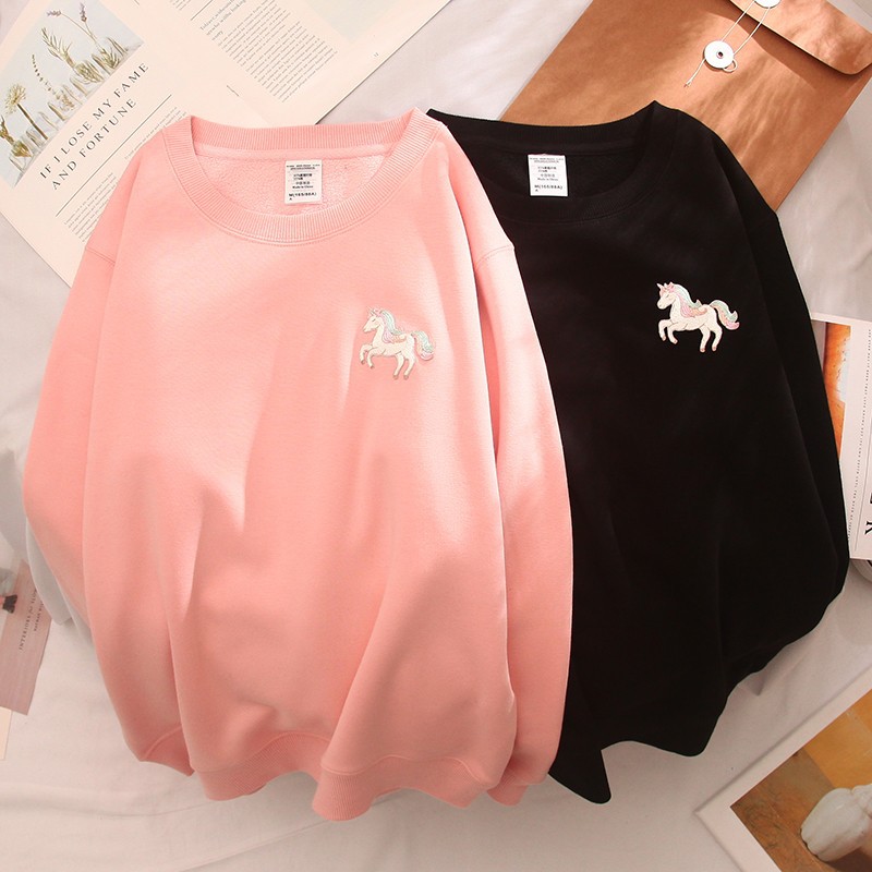 Áo SWEATER LOGO NGỰA PONY REGOD KOREAN Unisex CHO NAM VÀ NỮ (FORM RỘNG - Khách xem BẢNG SIZE nhé)