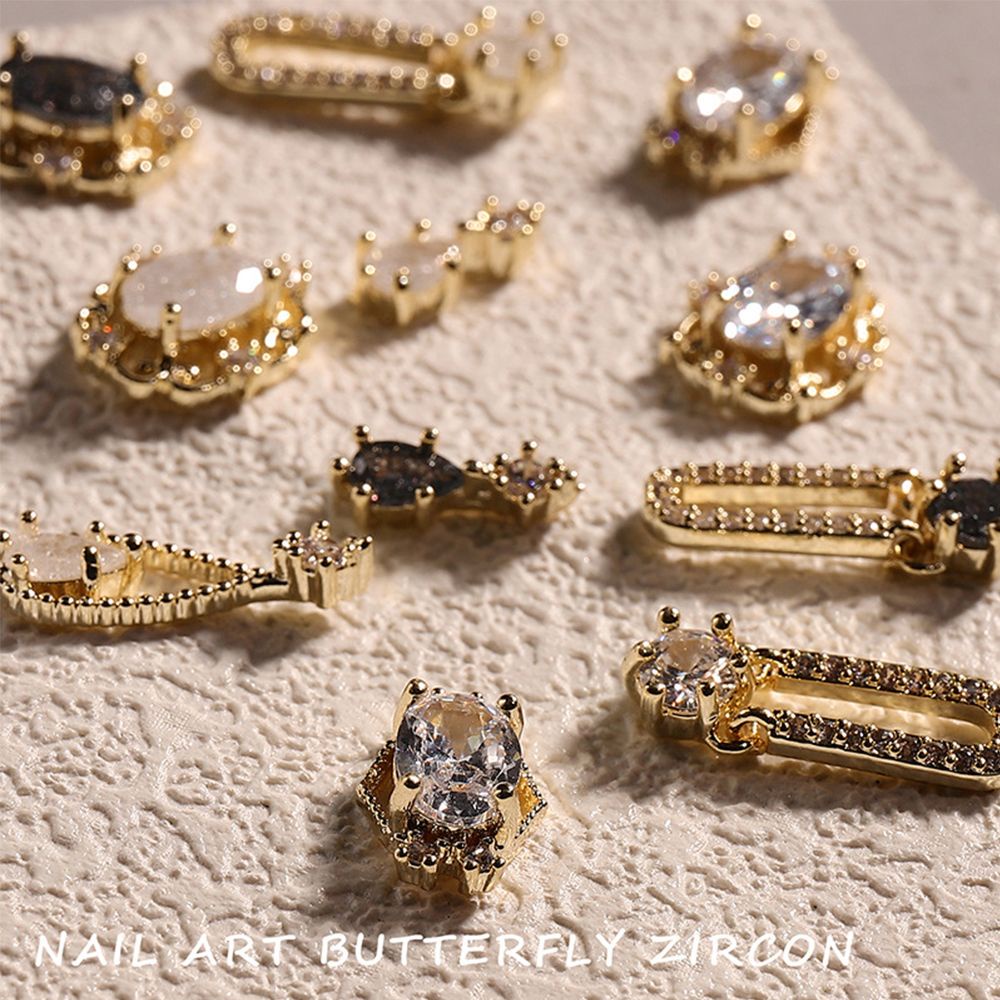 [Hàng mới về] Phụ kiện trang trí móng tay diy hình giọt nước màu đen 3D