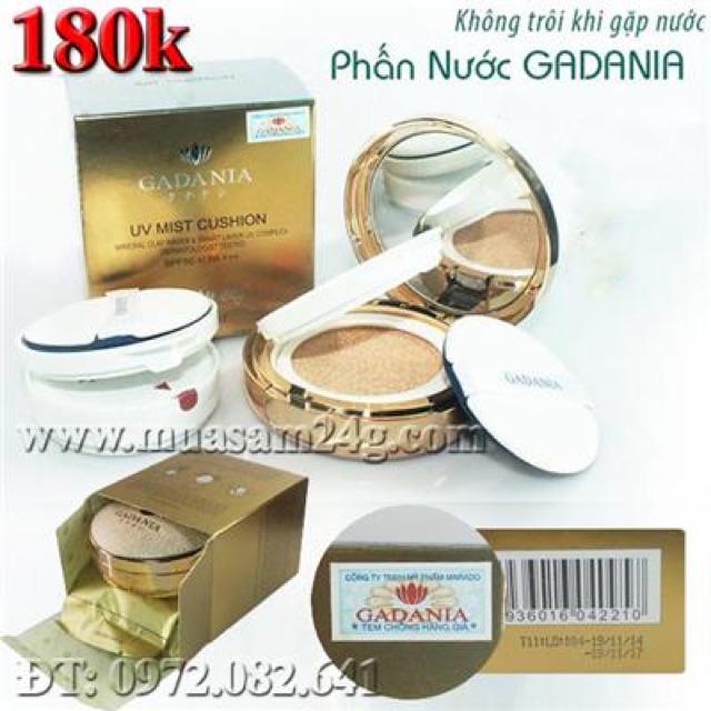 Phấn nước CUSHION GADANIA Nhật Bản (kèm lõi thay thế)