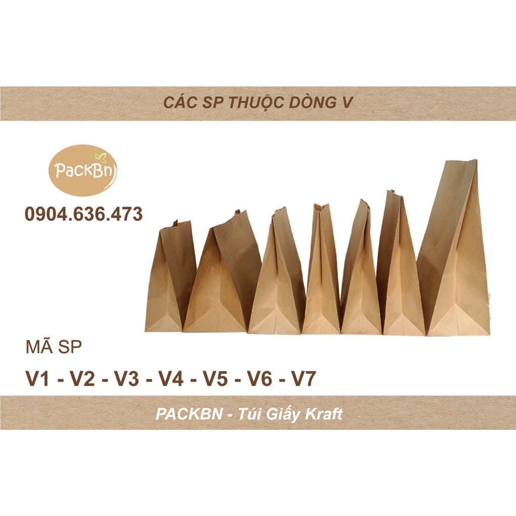 Túi giấy Kraft Nhật không quai, đựng quà, thực phẩm giá rẻ, chất lượng tốt.