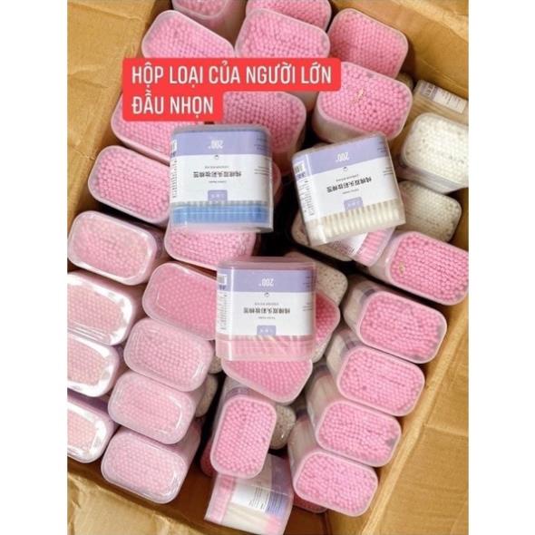 [FREESHIP] Hộp 200 Chiếc Tăm Bông Ngoáy Tai 2 Đầu