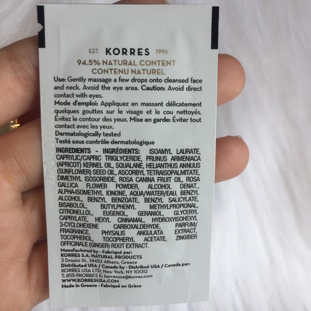 Sample KORRES Sữa rửa mặt sữa chua Hy Lạp Greek Yoghurt Foaming Cream Cleanser - 4ml