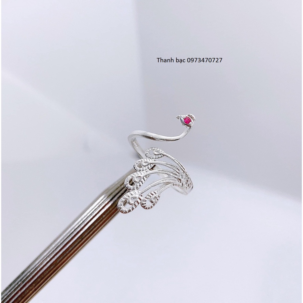 Nhẫn nữ , nhẫn bạc ý 925, Nhẫn thiên nga mẫu mới shop sáng bóng
