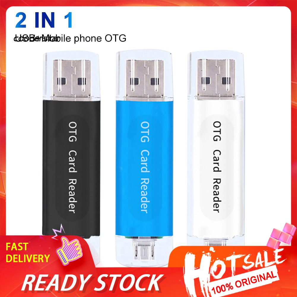 Đầu Đọc Thẻ Nhớ Otg 2 Trong 1 Usb 2.0