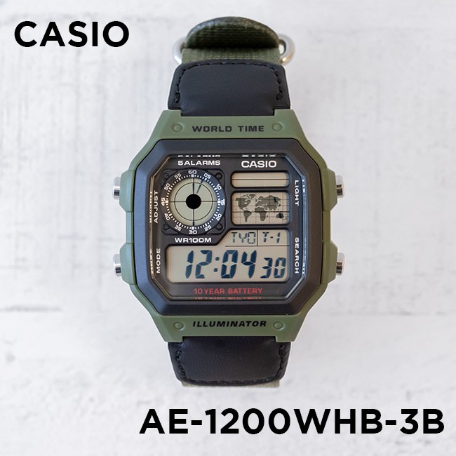 Dây đồng hồ Casio Standard chính hãng AE-1200WHB-3BVDF