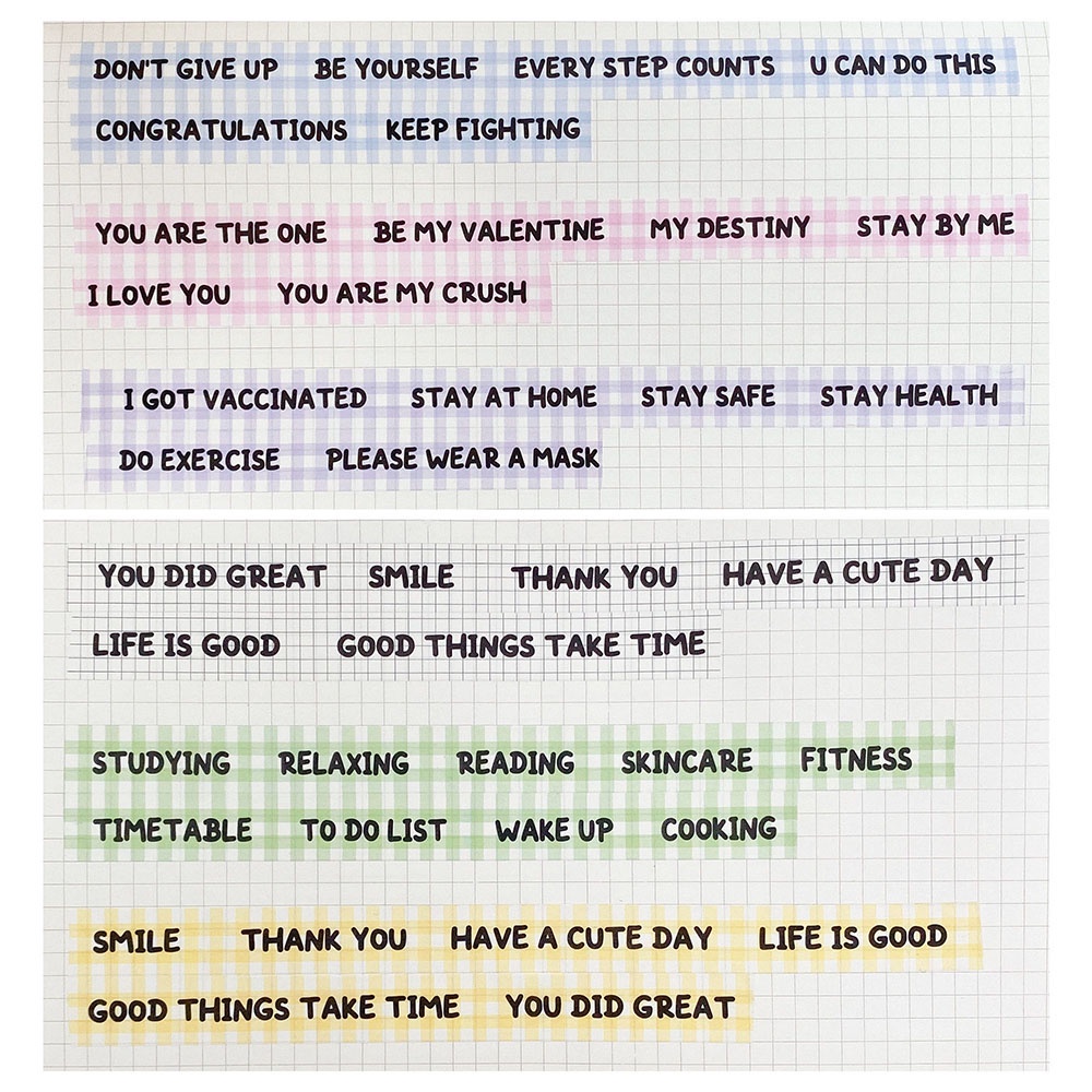 Washi Tape hoạ tiết phong cách Hàn Quốc trang trí sổ tay bullet journal
