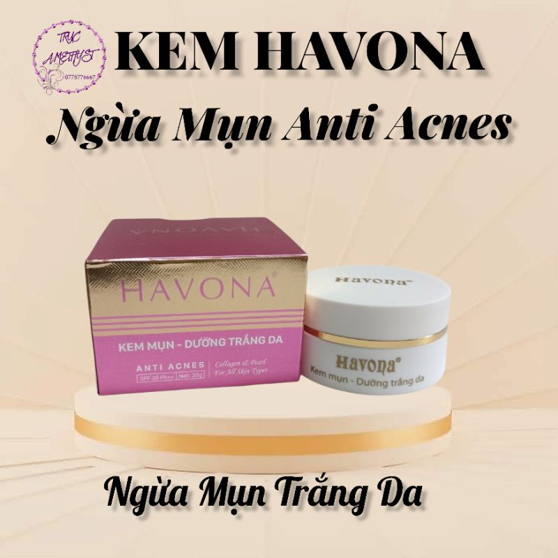 KEM MỤN MỜ THÂM DƯỠNG TRẮNG DA HAVONA ANTI ACNES