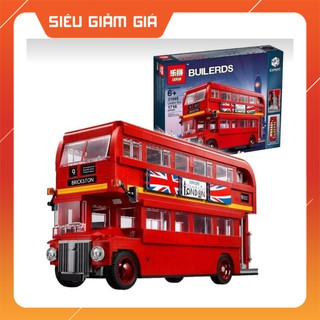 Lắp Ráp Xếp Hình Mô Hình Xe Bus Đỏ 2 Tầng London 1711 Kối LEPIN21045