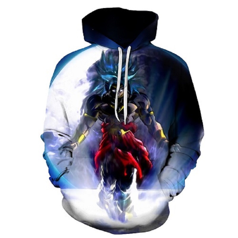 Áo Hoodie Tay Dài In Hình Super Saiyan Son Goku Vegeta 3D Hoạt Hình Dragon Ball Phong Cách Đường Phố Mùa Đông Unisex