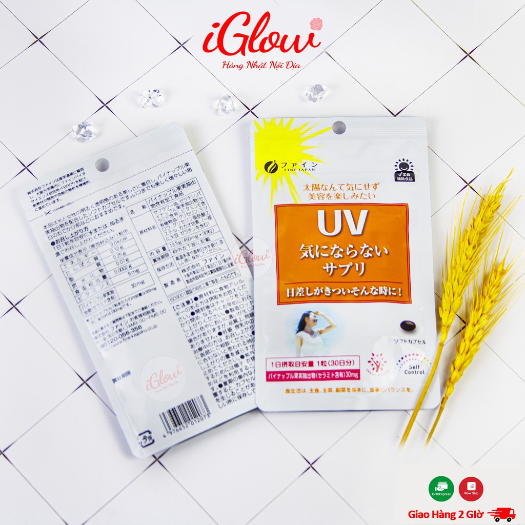 Viên uống chống nắng UV Care Plus Fine Japan gói 30 viên