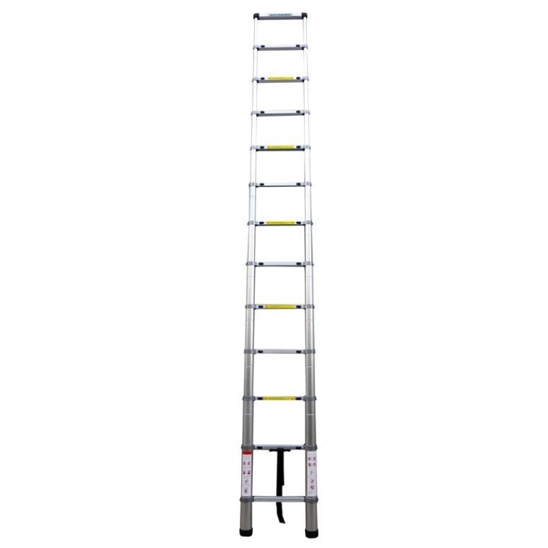 Thang nhôm rút gọn đơn Advindeq ADT212F hợp kim nhôm cao cấp - Cao tối đa 3.8m có chốt khóa bậc - Bảo hành 2 năm