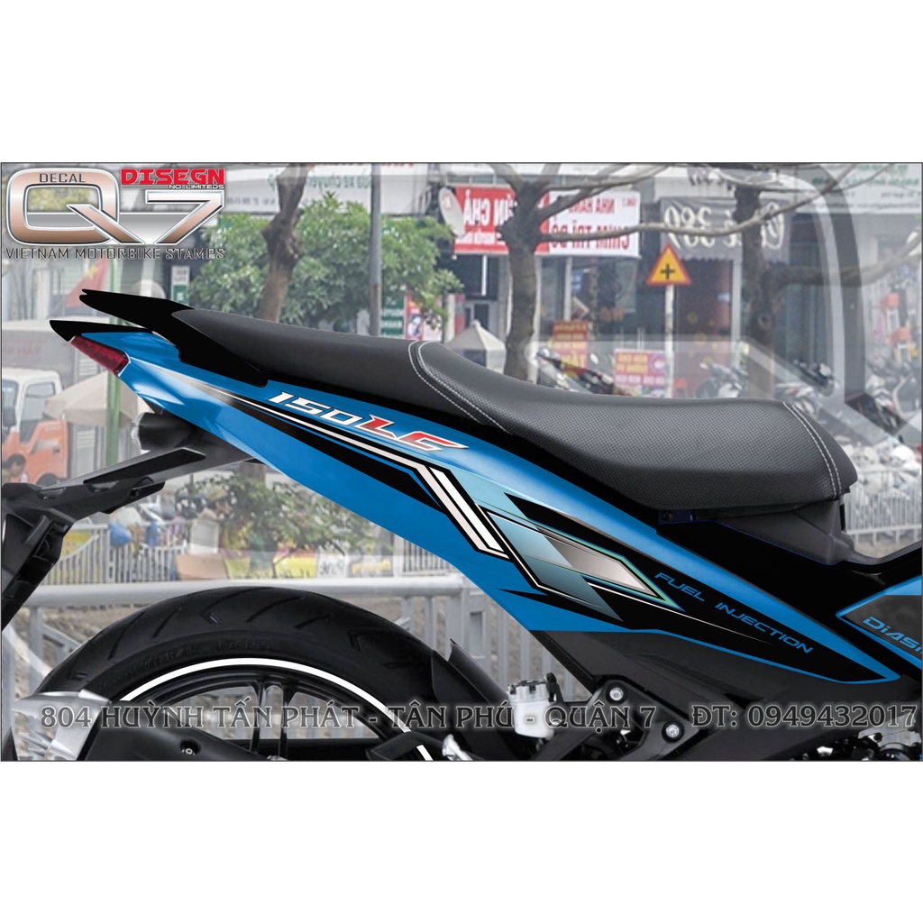 TEM RỜI EXCITER 150 XANH ĐEN