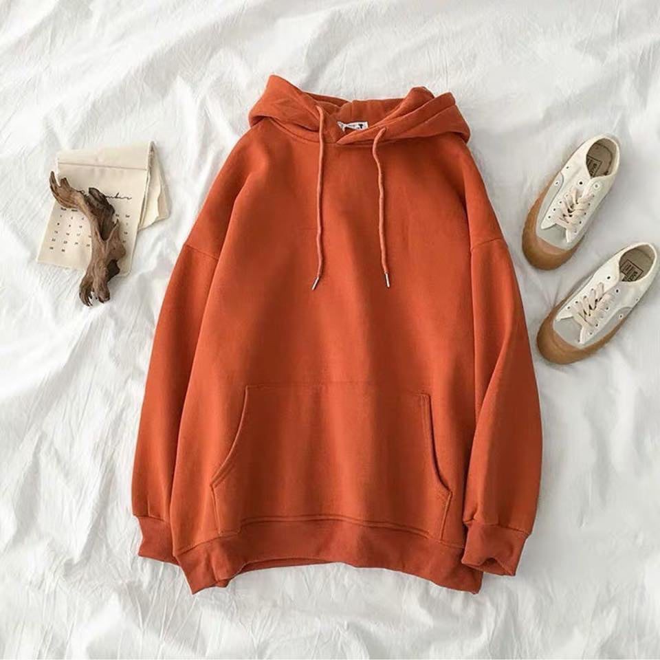 Áo Hoodie Trơn dây cùng màu áo