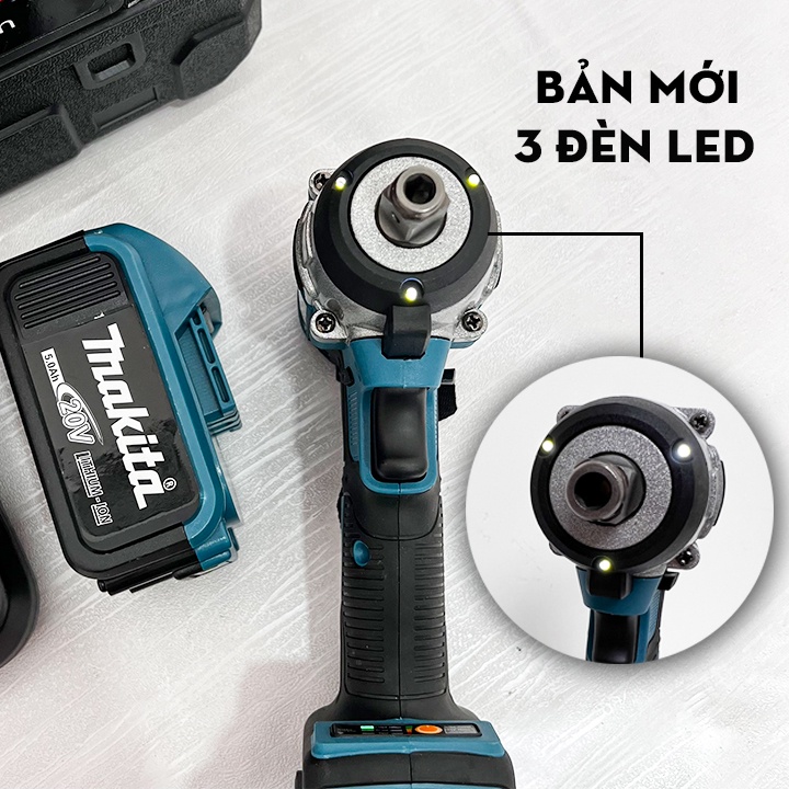[Mẫu mới 2023] Máy siết bulong Makita 20v - Lõi đồng 100% - Pin 10 Cell - Bắn ốc - Bắt vít - Máy khoan