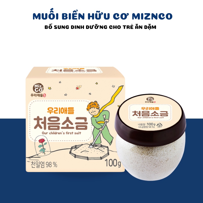 Muối biển hữu cơ cho bé MIZNCO - Cung cấp CANXI - Dành cho trẻ từ 12 tháng tuổi  - FORBEE