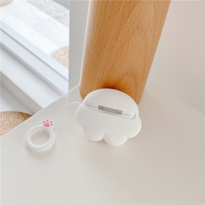 Vỏ Bảo Vệ Hộp Sạc Tai Nghe AirPods 1 2 3 Pro 4 Inpods i12 i12s Pro Bằng Silicon Mềm Hình Chân Mèo Dễ Thương