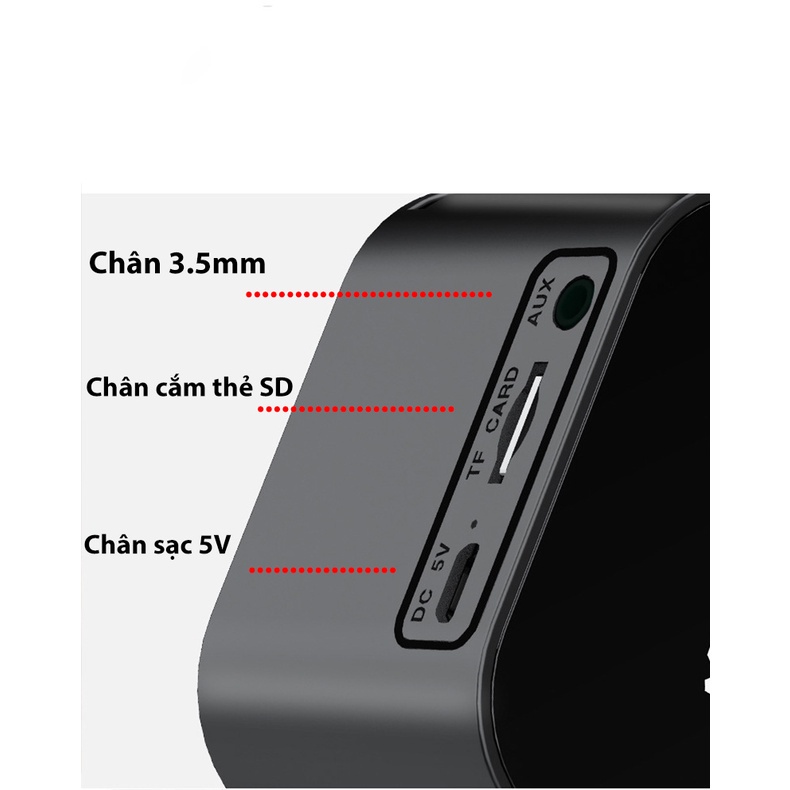 Loa Bluetooth Đồng Hồ G5 Không Dây Nghe Nhạc Làm Đèn Ngủ Màn Hình Soi Gương