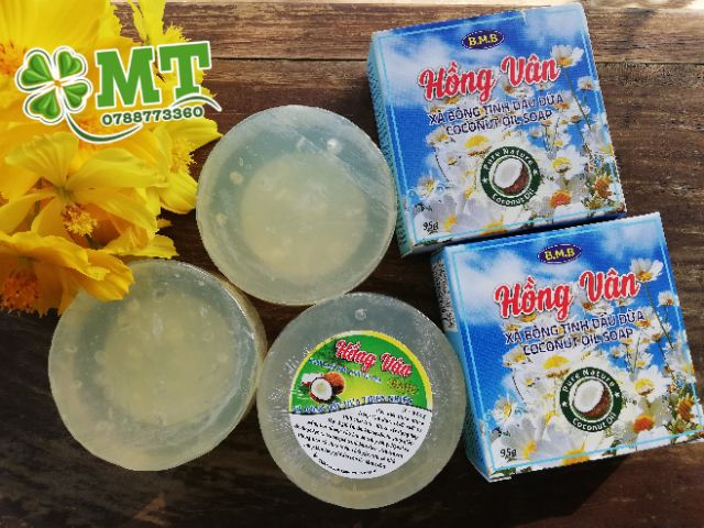 Xà bông dừa Hồng Vân 5 cục có hộp