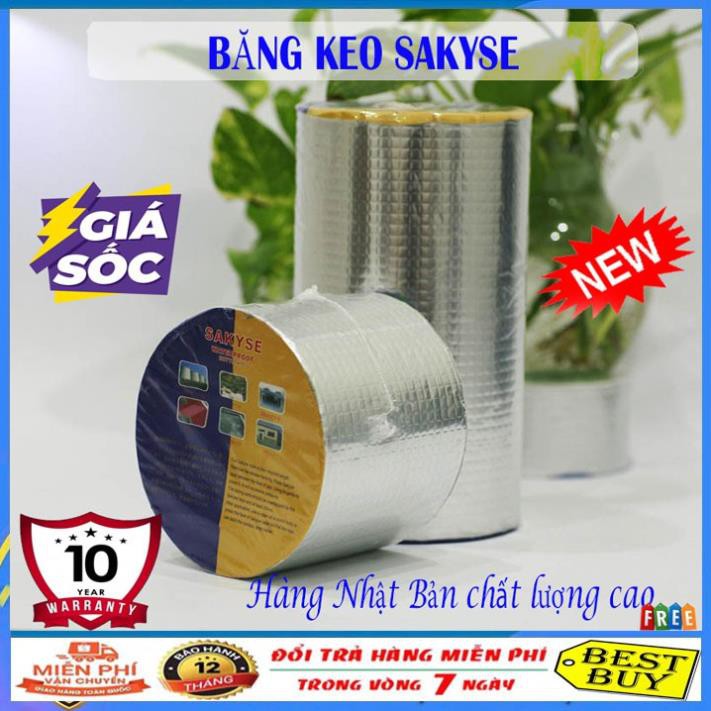 Băng keo siêu sính chống thấm dột Sakyse - Hàng cao cấp siêu bám dính trên mọi bề mặt
