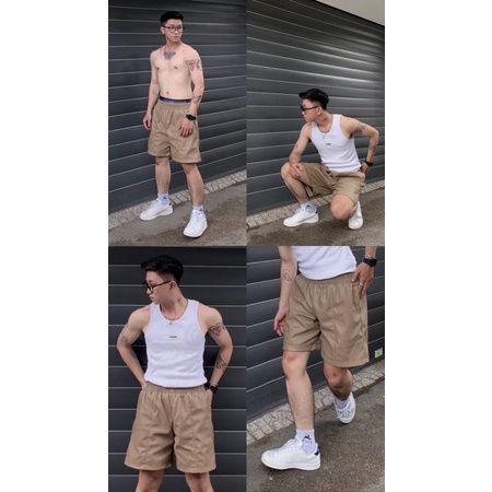 Quần short nam da dáng rộng lưng thun co giãn màu trơn cá tính - Dada short🔥