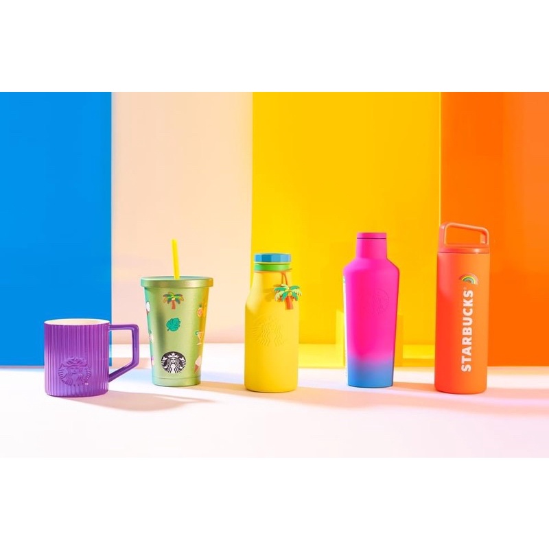 Ly Cold Cup Starbucks Stainless Steel Tropical 18Oz