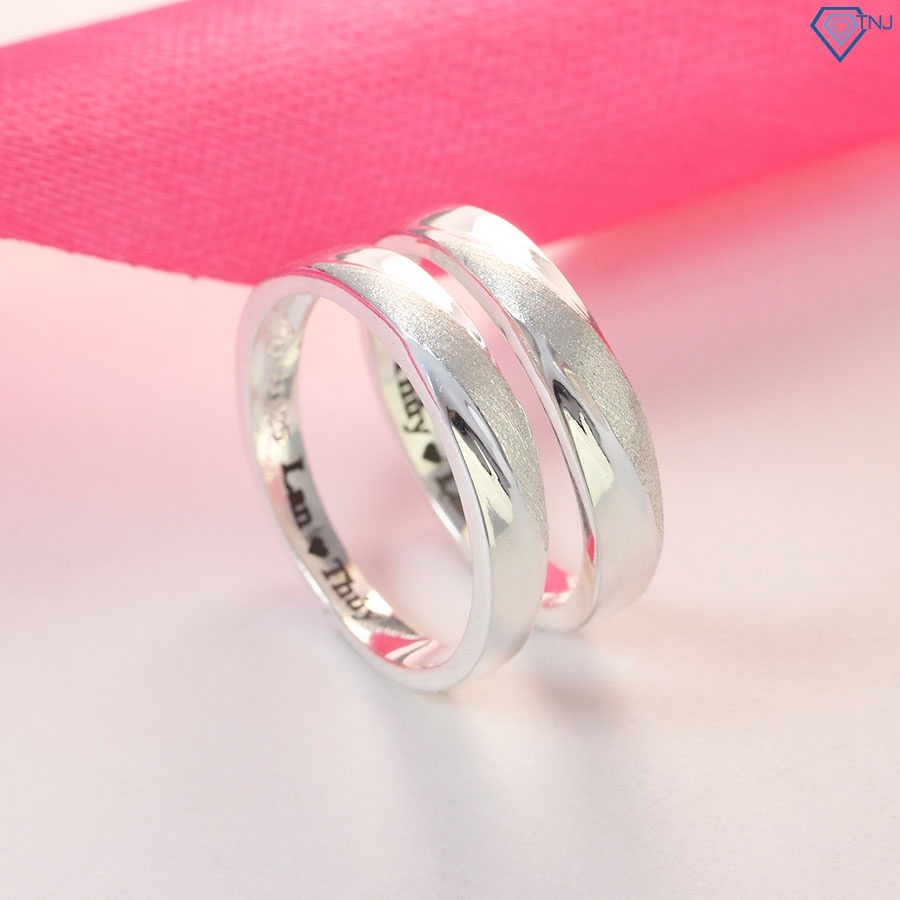 Nhẫn đôi bạc 925 tình yêu khắc tên ND0245 Trang Sức TNJ