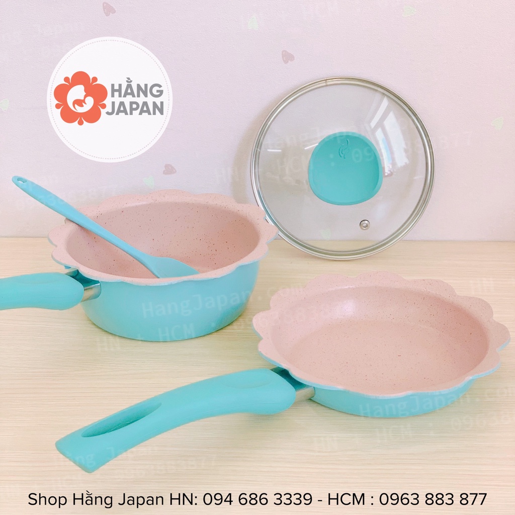 Bộ nồi chảo chống dính kèm xửng hấp, nồi chảo nầu đồ ăn dặm cho bé