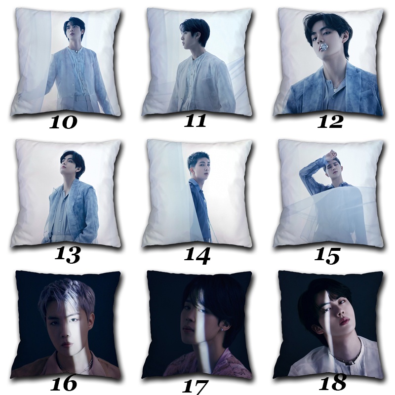 Vỏ Gối Polyester In Hình BTS Kỷ Niệm 9 Năm Trang Trí Nhà Cửa/Xe Hơi