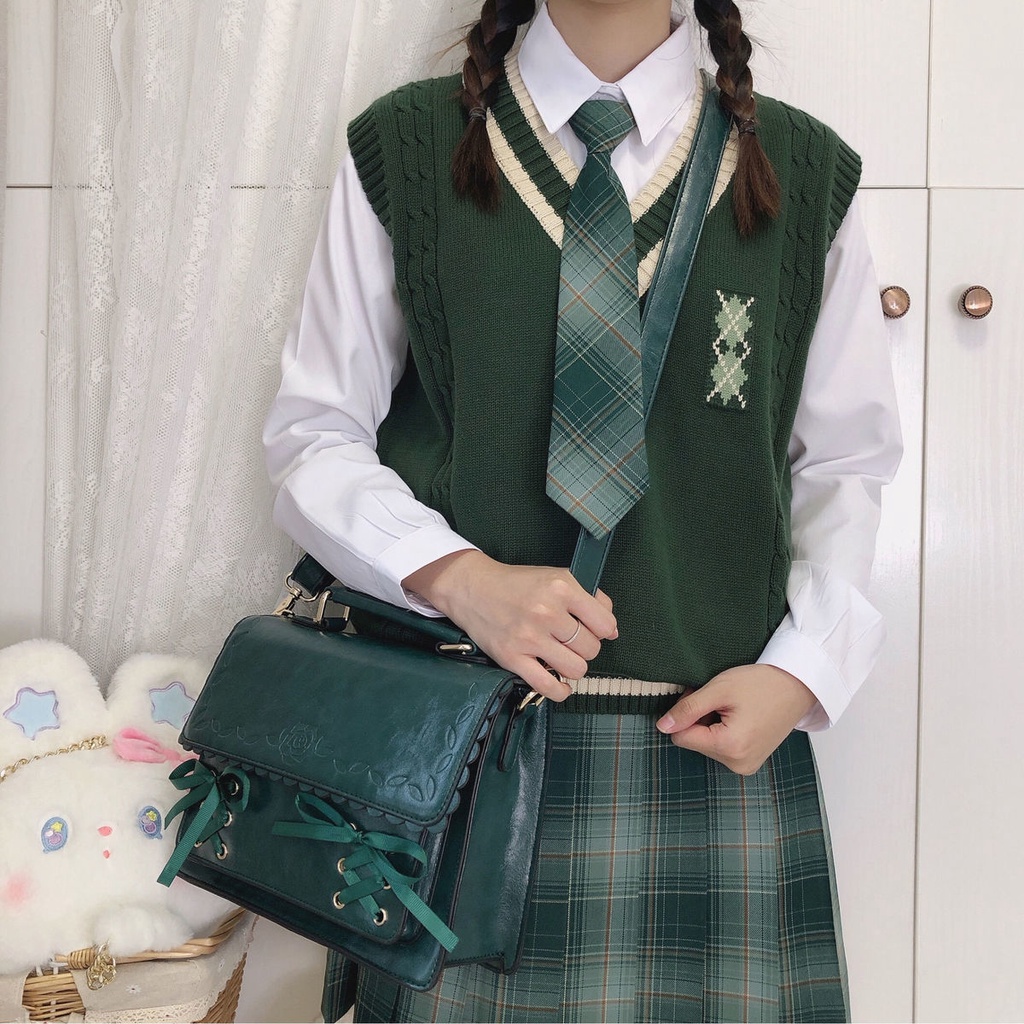 Áo Gile JK Sweater Academy Sweet  New Japanese Loose Fitting Pullover Knitted Vest Female