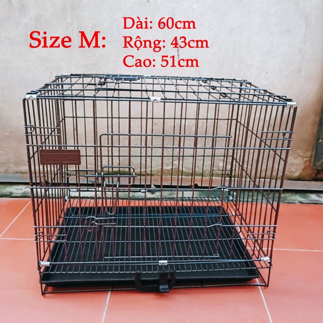 Chuồng Chó Mèo Sơn Tĩnh Điện - Chuồng Gấp Gọn Cho Chó Mèo Thỏ Thú Cưng