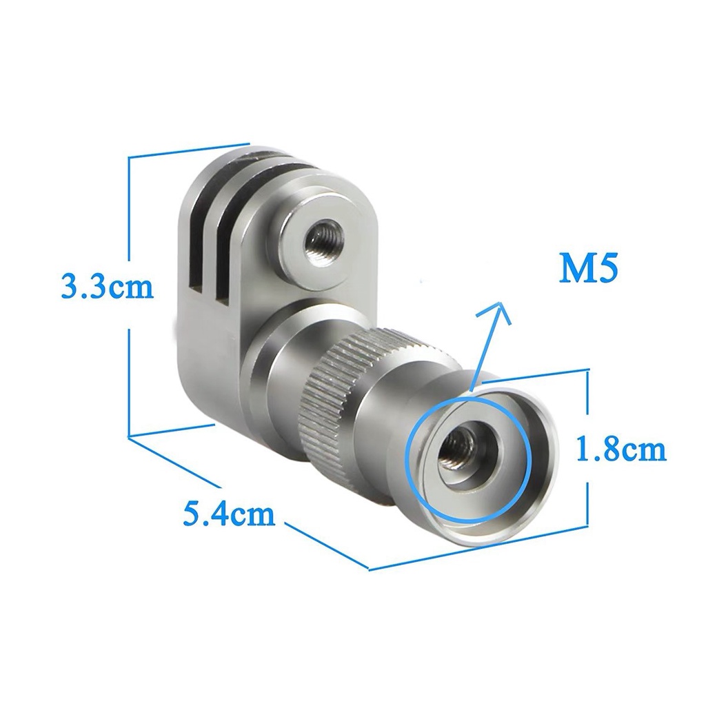 Lammcou Aluminium Bicycle Wheel Mount Clamp Bike Extension Adapter Compatible with Gopro Hero 9 8 7 Yi H9R Osmo Action Camera Accessory