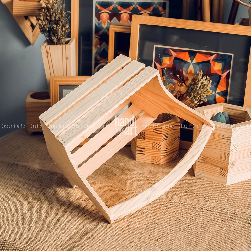 Giỏ quà bằng gỗ - giỏ gỗ trái cây - giỏ gỗ đa năng - Wooden gift basket