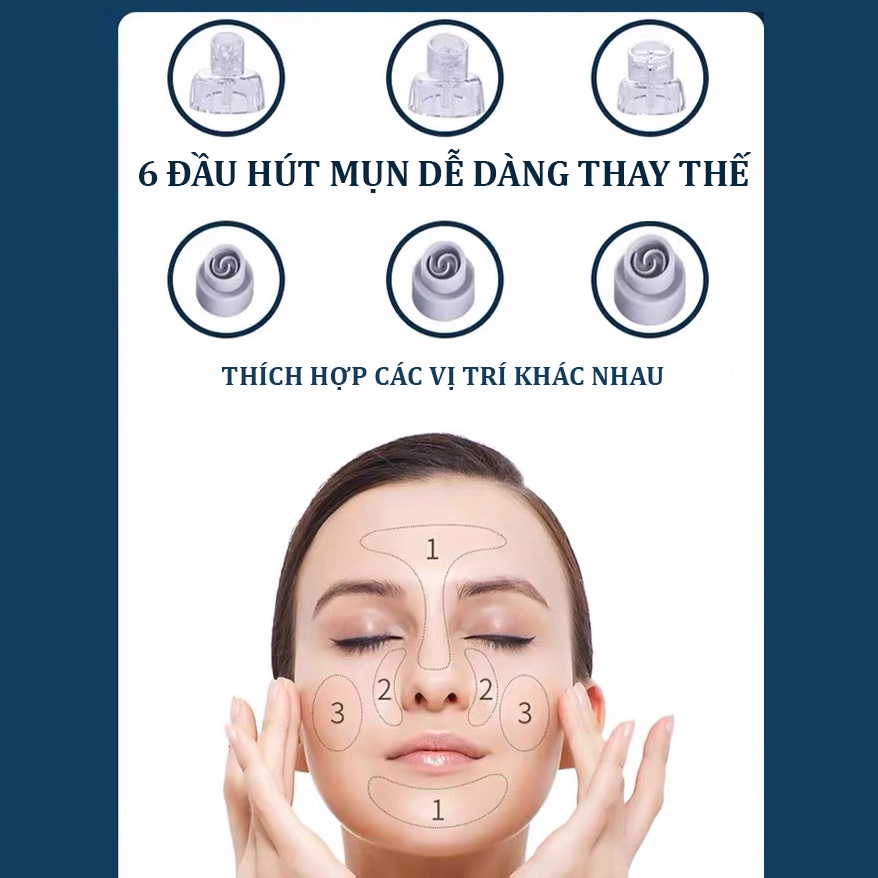 Máy hút mụn đầu đen, Máy hút mụn bằng áp lực nước nano, hút mụn cám, 3 chế độ giúp đẩy nhanh quá trình lấy nhân mụn