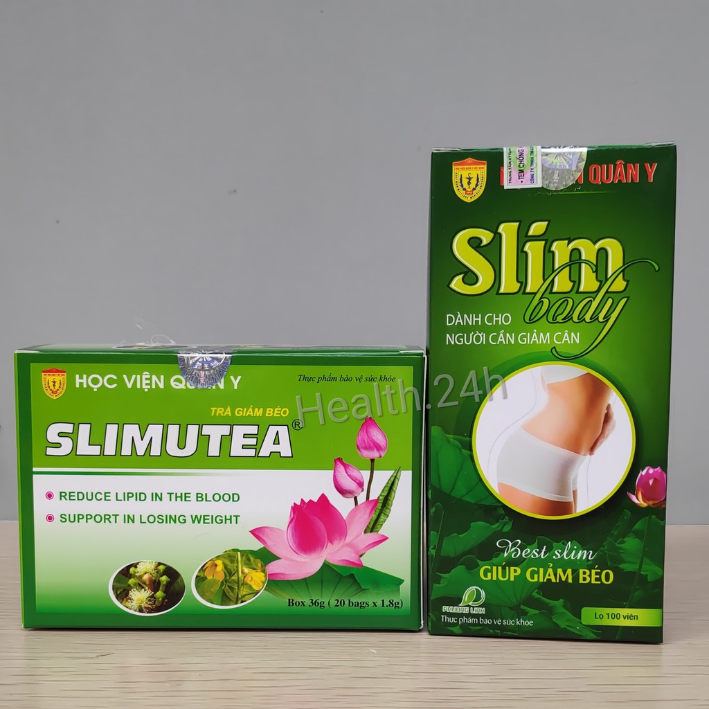 Liệu trình Giảm Cân hiệu Quả 1 Slimbody + 1 Trà Slimutea Học Viện Quân y