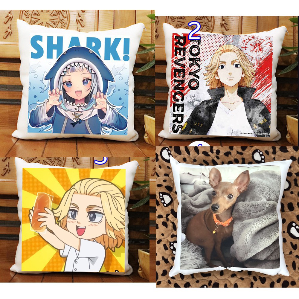 Gối ôm gối ngủ anime manga hình vuông in theo yêu cầu