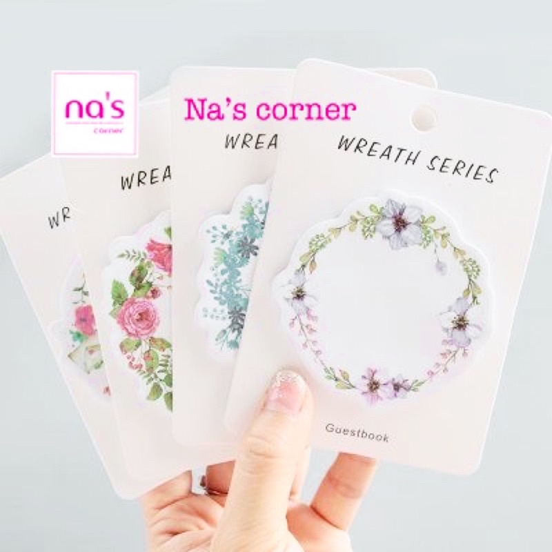 Giấy note ghi chú hình hoa hồng vintage memo sticky (2)