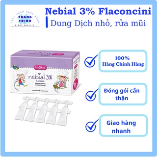 Chính Hãng Muối ưu trương Nebial 3% Flaconcini Ý - Dung dịch nhỏ, rửa mũi