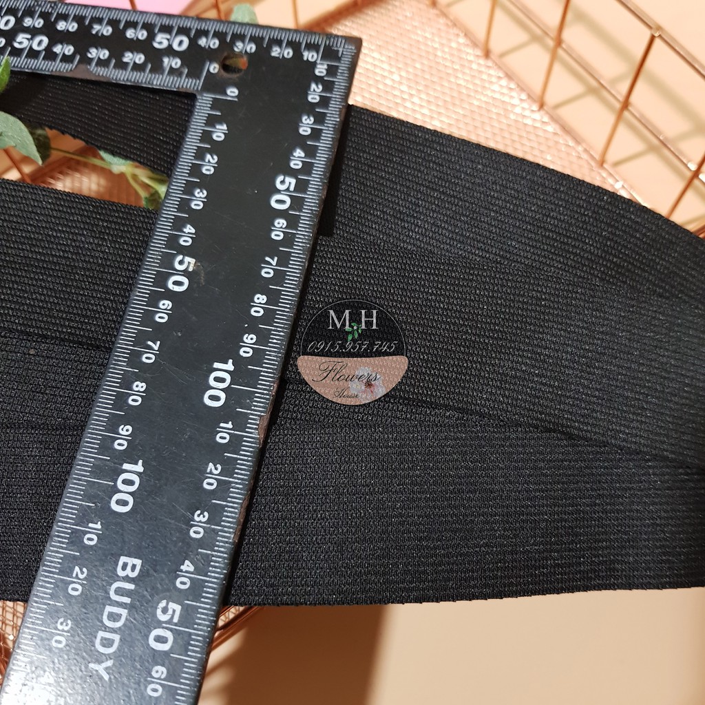 Dây chun may quần áo szie 3.8cm dây thun đen chất đanh dai và co giãn tốt, Maihoaflower