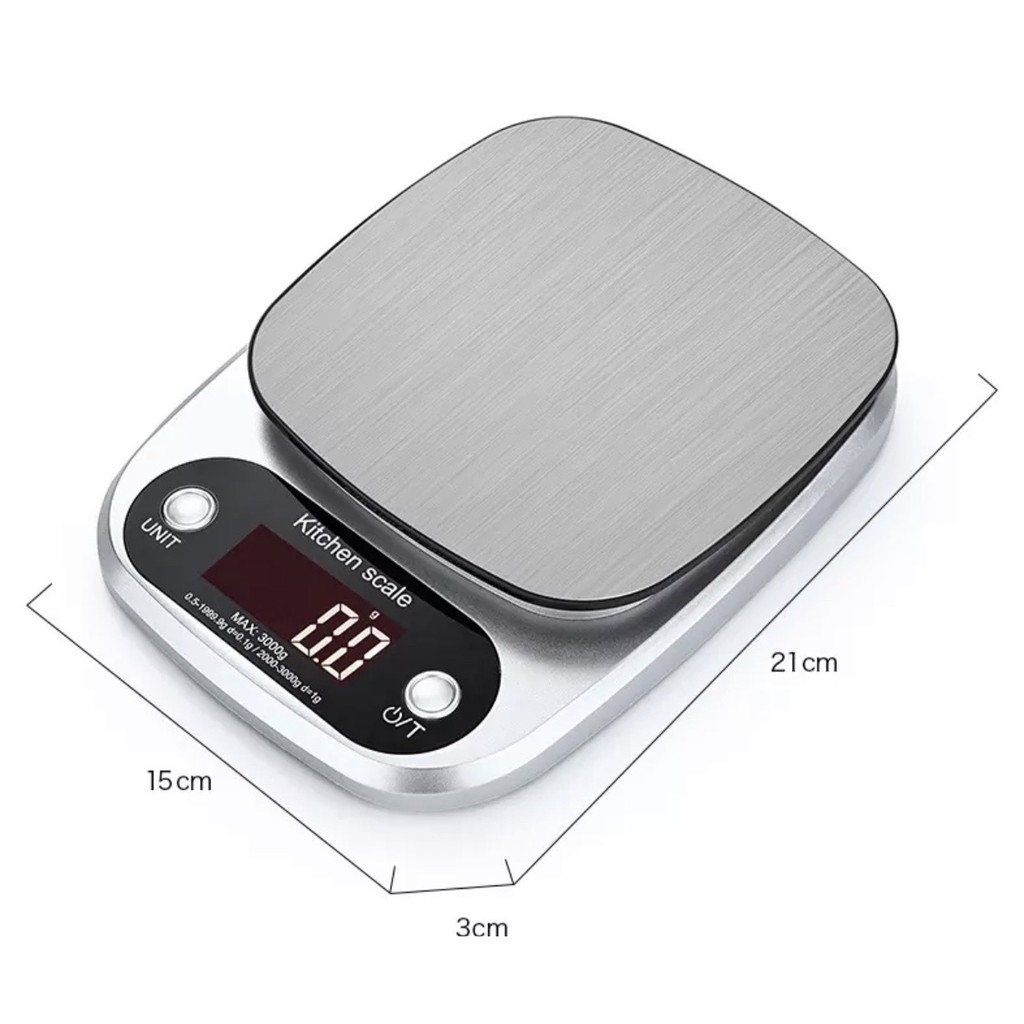 Cân điện tử bếp 3kg - 0.1g cân làm bánh chính xác.