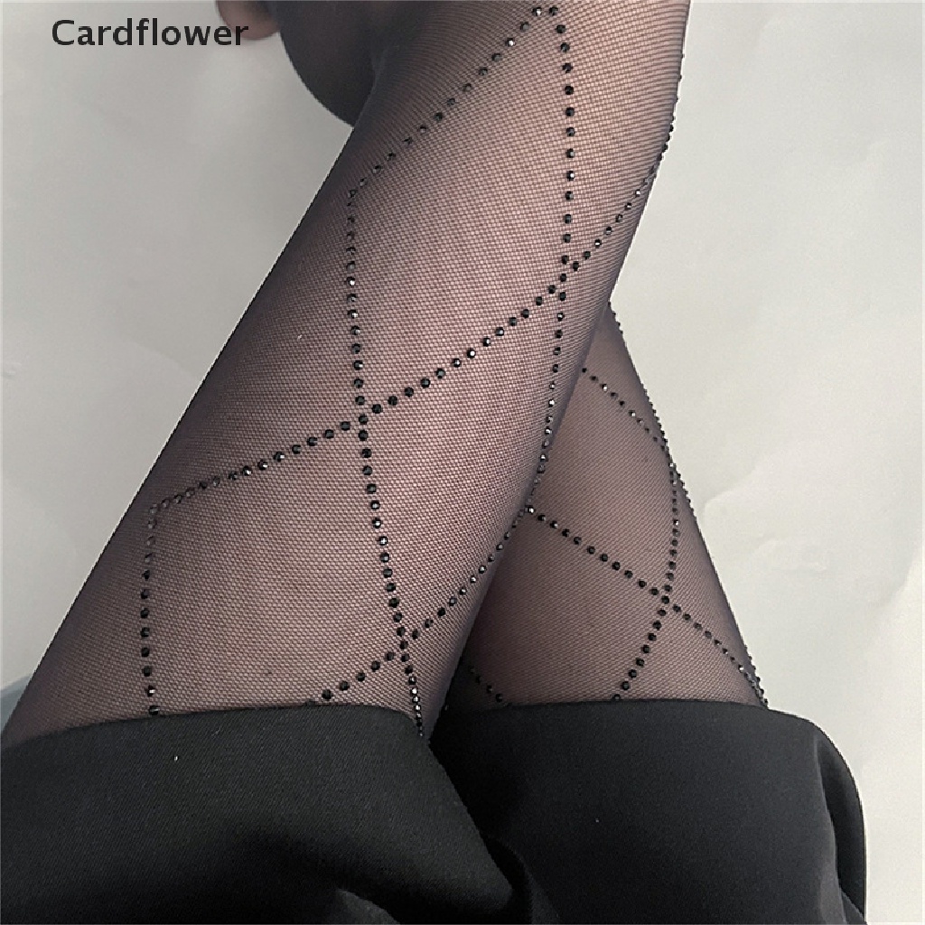 &lt; Cardflower &gt; Quần Tất Đính Kim Cương Giả Gợi Cảm Cho Nữ Đi Tiệc Club Giảm Giá