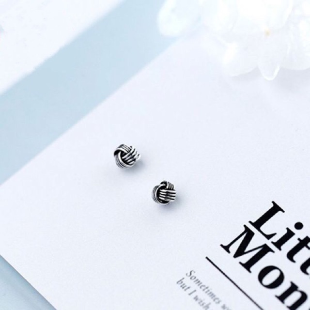 Bông tai Salima - Bông xoắn Bạc Thái đen