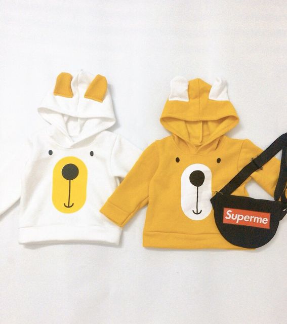 [HOT TREND] ÁO HOODIE GẤU NỈ BÔNG SIÊU CƯNG CHO BÉ TRAI VÀ GÁI 5-7KG