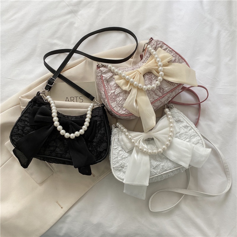 Túi Đeo JASMIN NOIR Chéo Đính Nơ Thời Trang Nữ Tính